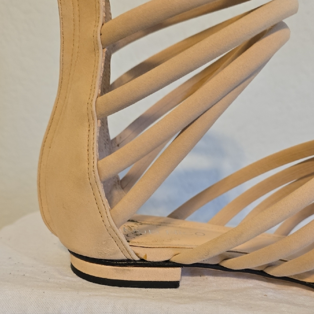 Klub Nico "Jolie" Nude Nubuck Gladiator Sandals. Size 7M Gently Worn - Picture 13 of 16